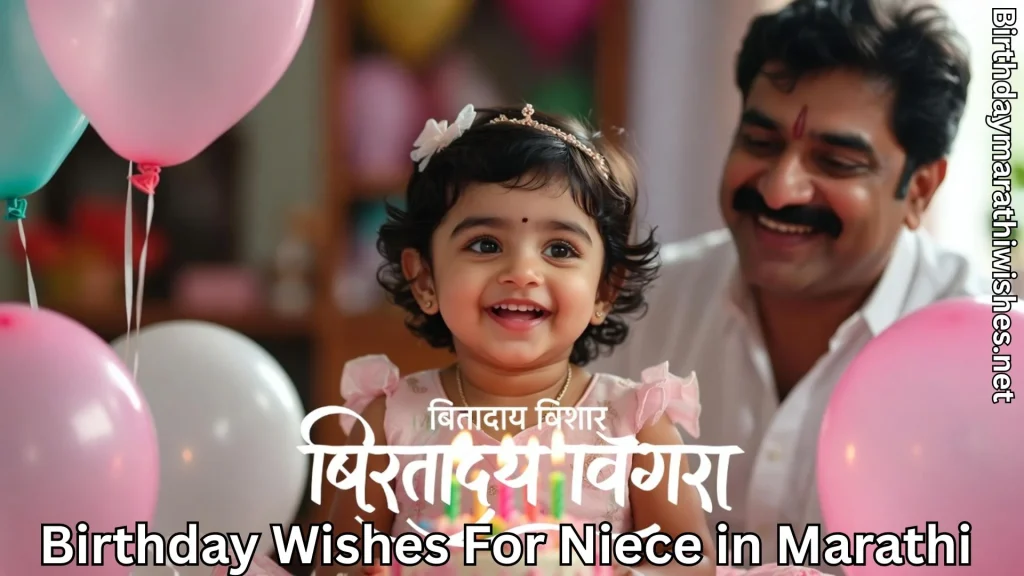 Toddler niece laughing with balloons and uncle during birthday celebration