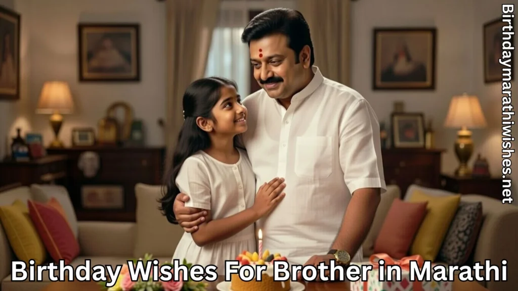 Young girl hugging her father lovingly beside birthday cake at home
