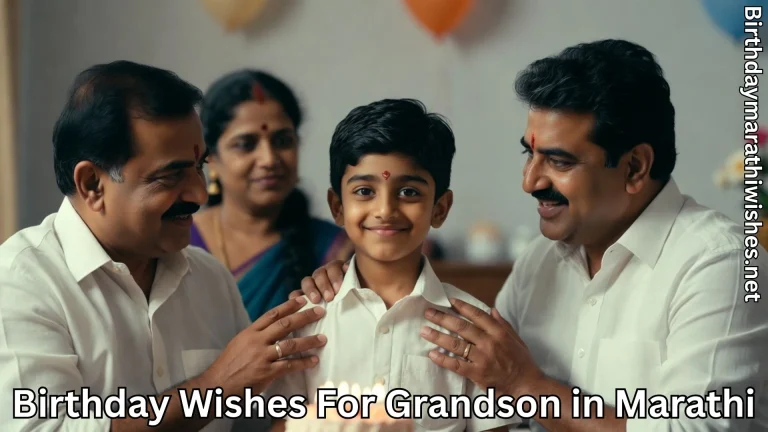 Family proudly standing with school going grandson during birthday celebration