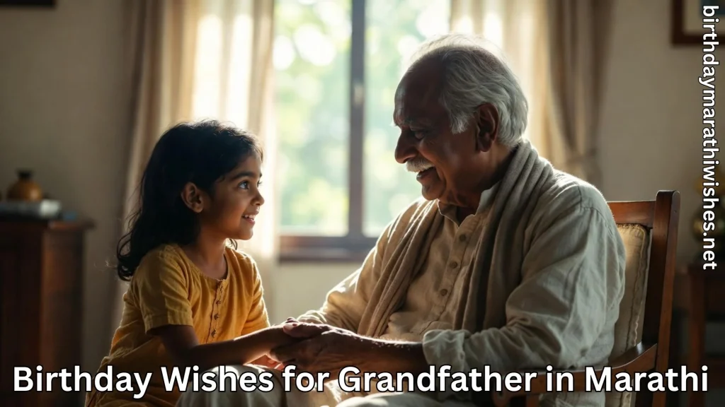 Little granddaughter holding hands with smiling grandfather at home