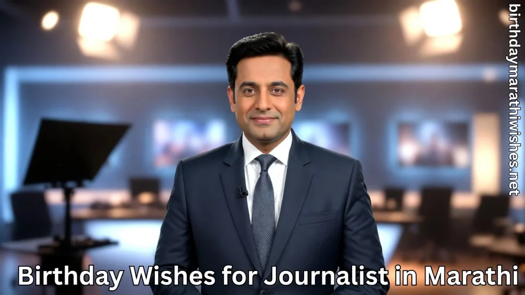 News anchor standing confidently inside modern newsroom studio