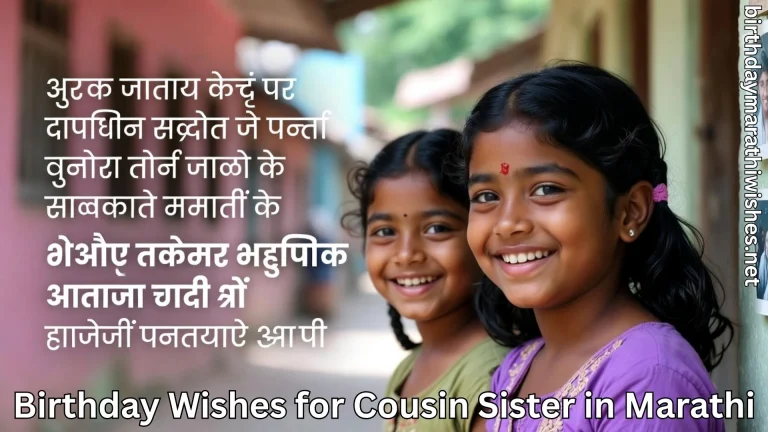 Smiling village girls sharing birthday wishes for cousin sister in marathi