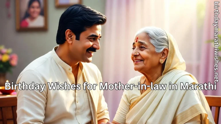 Son-in-law sharing warm birthday wishes for mother-in-law in marathi
