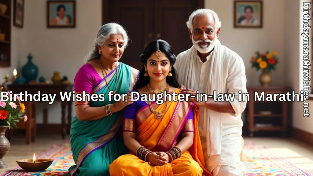 Traditional Marathi family blessing daughter-in-law on her birthday